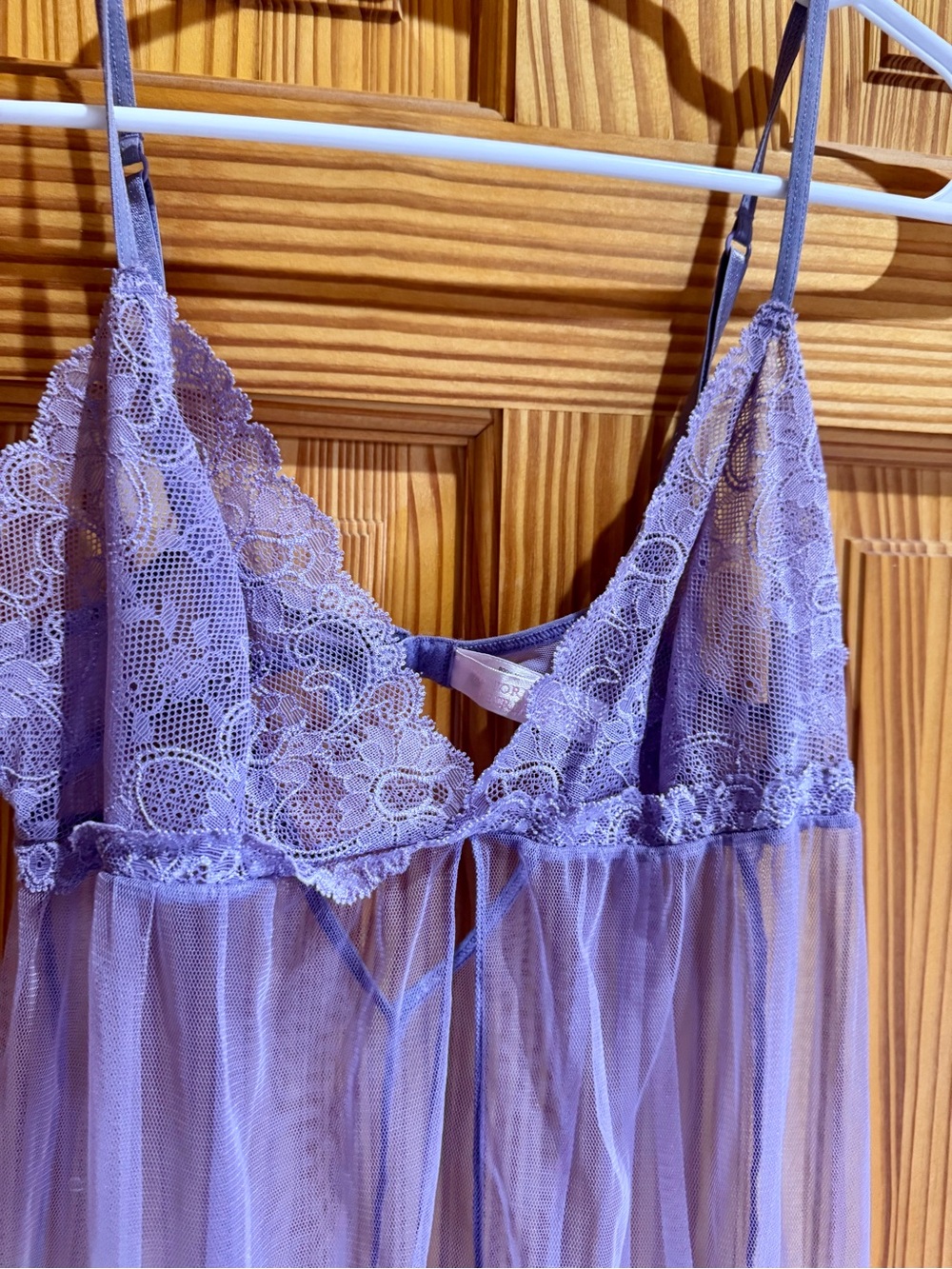 Victoria’s Secret Lavender Lace & Mesh Babydoll Chemise - Picture 2 of 3